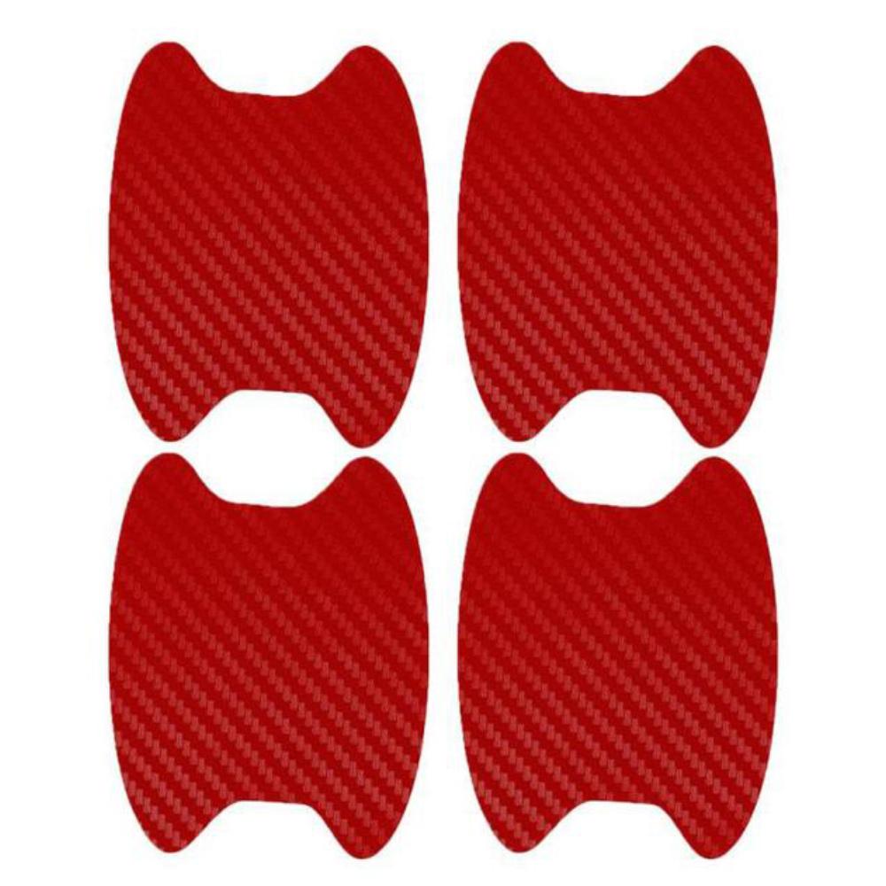 4шт автомобильная дверная ручка устойчивая к царапинам универсальная наклейка из углеродного волокна