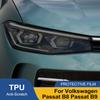 Затемненная Черная Готовая Защитная Пленка Для Фар Автомобиля Для Volkswagen Passat B8 B9 Универсал Антицарапающая Высокоглянцевая Автомобильная Виниловая Пленка