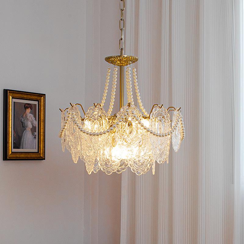 European-Style Postmodern Minimalist Crystal Chandelier for Living Room, Bedroom, or Dining Room