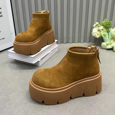 Модная платформа Женские ботильоны на плоской подошве Модная обувь Зимний дизайнерский женский повседневный 2025 Новинка Платье Уютный Готический бренд Челси Ботас Мухер