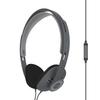 Koss KPH30iK On-ear Headphones with In-line Microphone and Touch Remote, D-profile Design, Wired with 3.5mm Plug, Dark Gray and Black.