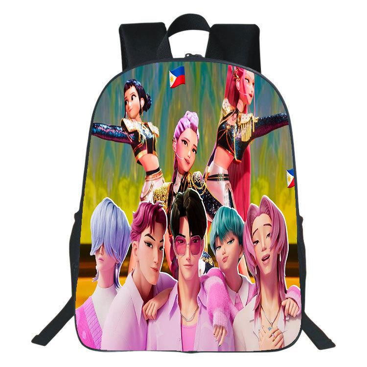 Demon Hunters Student & Kids 40CM Backpack - KPop Huntress Twin Shoulder Bag CLE