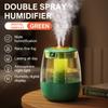 Humidifier 1.3L Water Tank USB Portable Dual Nozzle Cold Fog Bedroom Silent Humidifier Intelligent Digital Display Air Humidity
