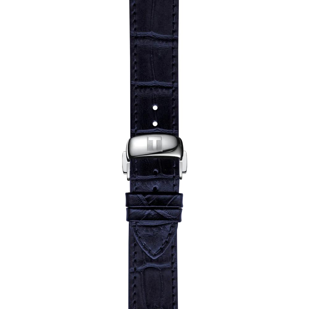 Tissot Мужские модные часы с кожаным ремешком и синим циферблатом T006.407.16.043.00
