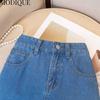 MODIQUE, летние шорты, юбка, женская эластичная свободная повседневная базовая женская юбка трапециевидной формы, милая однотонная джинсовая юбка с высокой талией и оборками