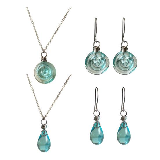 Yousheng Handmade Earrings with Spiral Design Retro Bronze Hooks Handmade Sustainable Earrings Charm Necklace Jewelry Gift