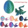 3D Printed Gradient Wings Flying Dragon Egg Set New Year Gift 2025 Decoration Christmas Decorations 2025 Home Office Ornaments