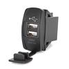 Dual USB Charger Power Adapter 1224V 3.1A for Car Boat Motorcycle
