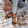 Fashion Women Casual Sandals 2024 New Summer Versatile Fashion Roman Sandals Women Comfortable Flat Bottomed Vacation Beach Shoes Women