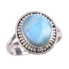 Natural Republic Larimar Gemstone 925 Solid Sterling Silver Gift Ring S.8 Y2t41