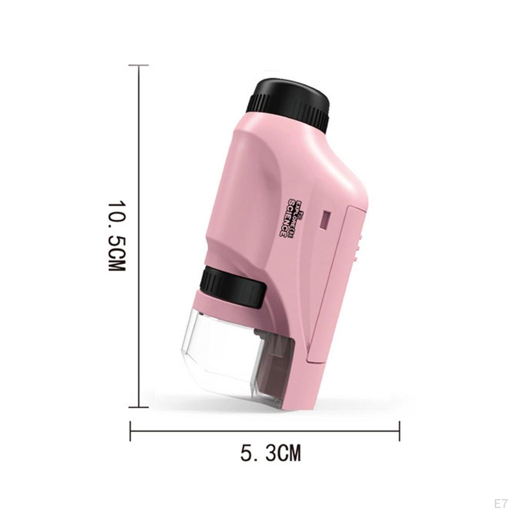 60-120x Kids Microscope Children Optical Portable Handheld Mini for