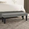 346666 vidaXL Bench Light Grey 100x30x30 Cm Velvet