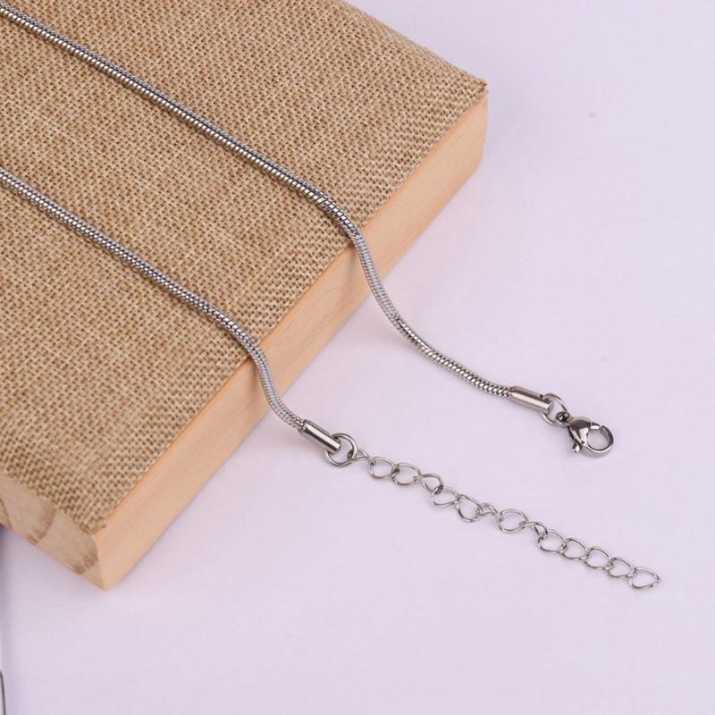 Женские длинные ожерелья из нержавеющей стали в виде змеиной цепи и витого каната, золотого и серебристого цвета, с застежкой-лобстером