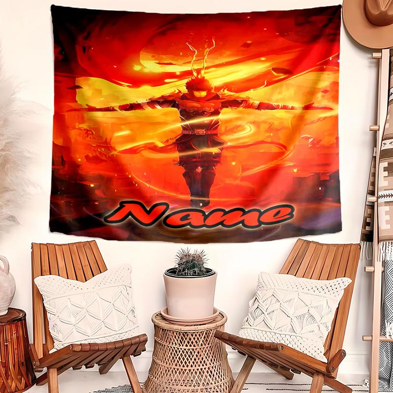 Personalized Black Myth Wukong Game Background Tapestry,Custom Name Birthday Party,Multifunctional Wall Decoration for Home Decor,Various Occasions