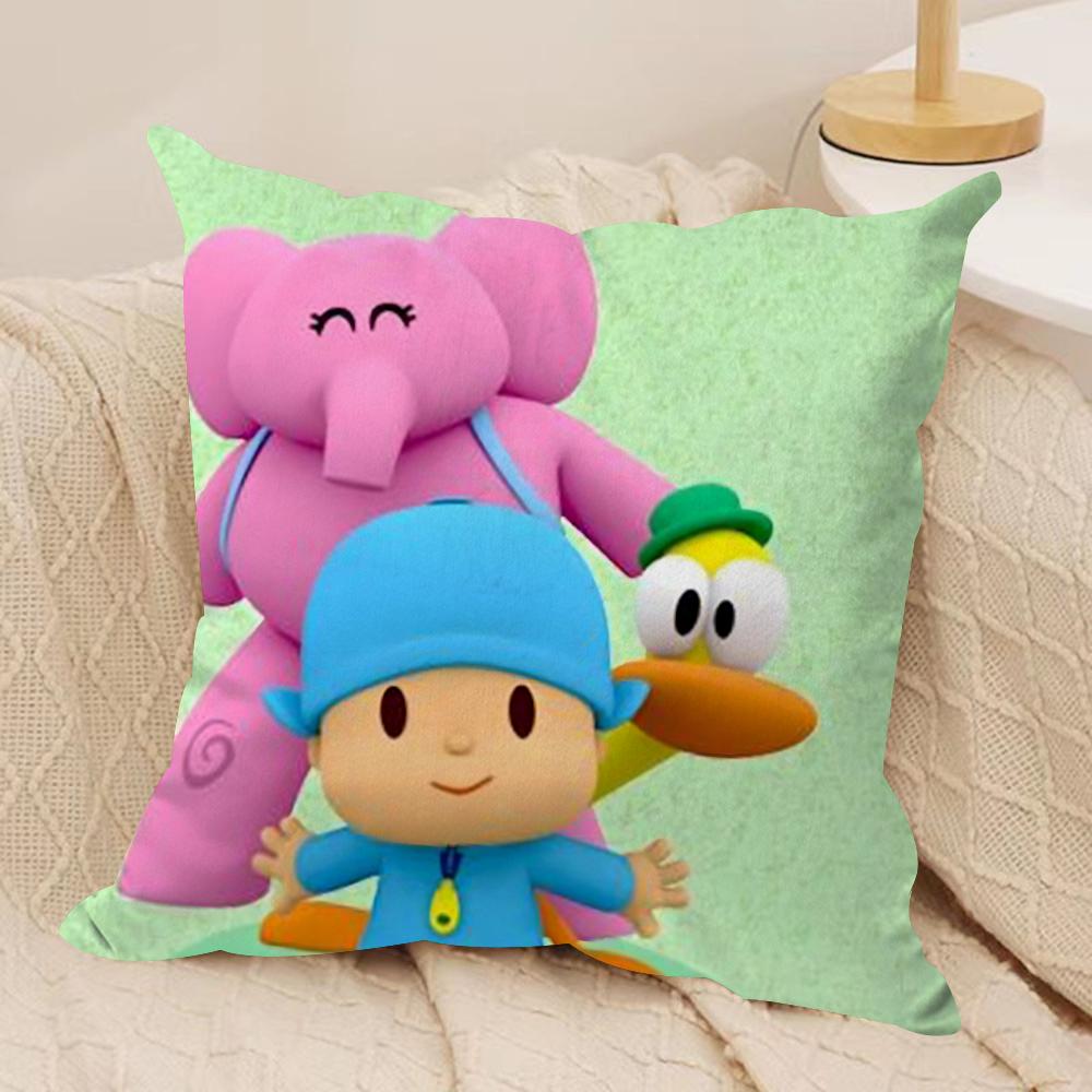 Мультяшная Милая Наволочка P-Pocoyo Шелковистый Короткий Плюш Двусторонняя Печатная Наволочка для Дивана Все Сезоны Домашний Декор Подарок