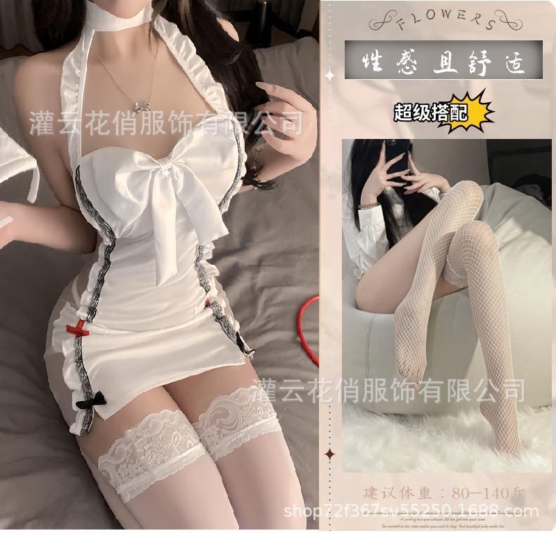 Sexy lingerie suspender lace perspective nurse hot passion bed uniforms sexy suit underwear
