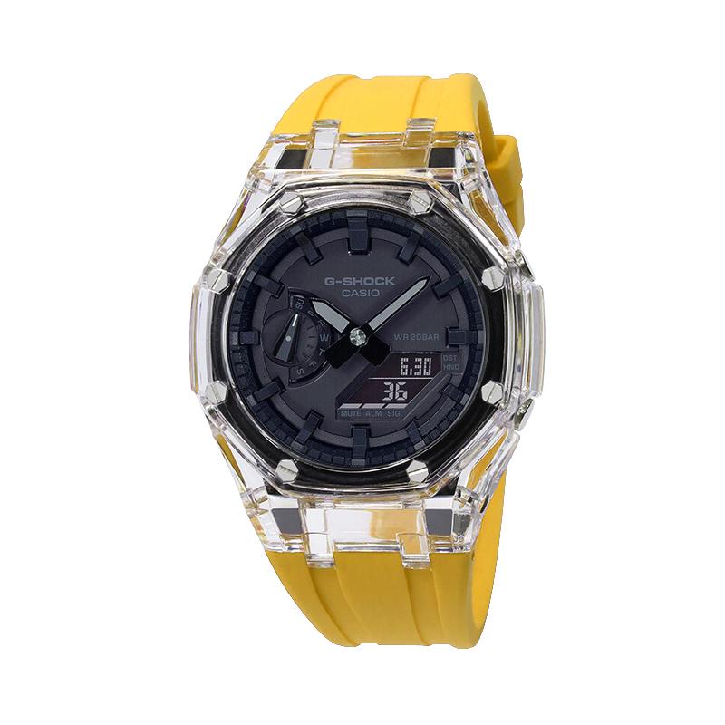 Casio Унисекс Серия с жидкокристаллическим/аналоговым двойным дисплеем Черные часы GA-2100-1A1-