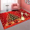 Santa Claus Pattern Carpet Modern Style Living Room Large -Scale Decorative CushionYear 'S Bedroom Festive Bedside Carpet