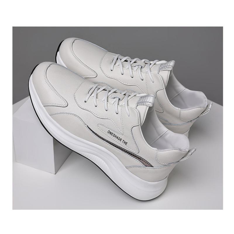 Fashion New Platform Leather Men's Sneakers Designer Soft-soled Casual Man Shoes Spring Autumn Fashion Male Zapatos Para Hombre