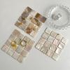 Natural Shell Square Coaster Mosaic Heat Insulation Home Decoration Placemats Photography Props