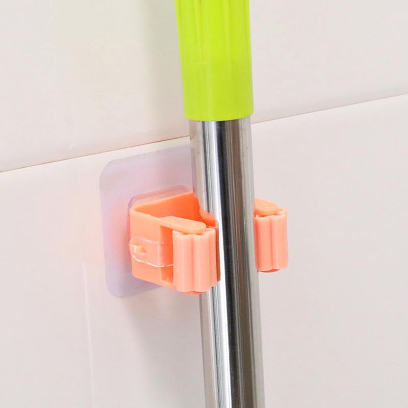 4/2PCS Держатель швабры Настенный Ванная комната Щетка Клипса Вешалка для кистей Стеллаж для хранения для кухни Ванная комната