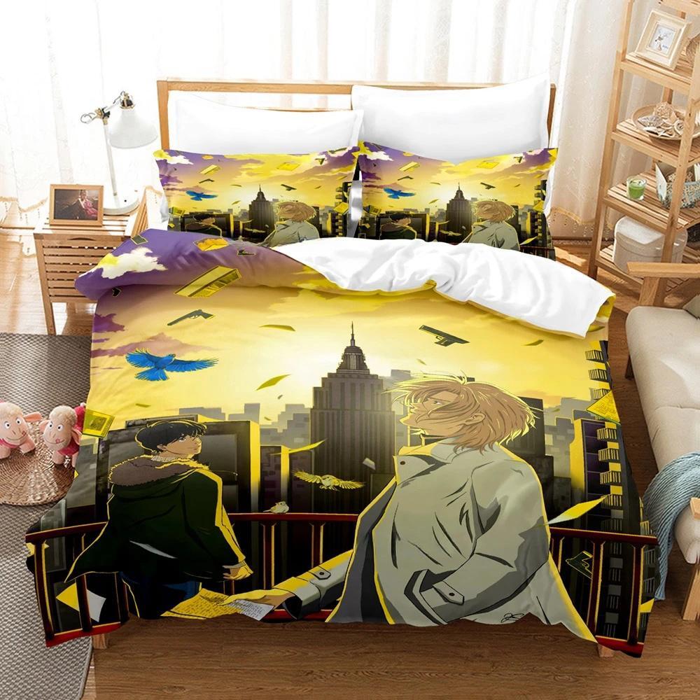 3D Печать Аниме Banana Fish Комплект Постельного Белья Односпальный Полуторный Двуспальный Кинг-сайз Комплект для Кровати Взрослый Детский Спальня Комплекты Пододеяльников Домашний Текстиль