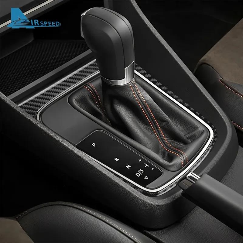 Настоящая мягкая карбоновая наклейка для Seat Leon MK3 2013 2014 2015 LHD RHD Автомобильная панель рамки рычага переключения передач Декоративная отделка Внутренние аксессуары