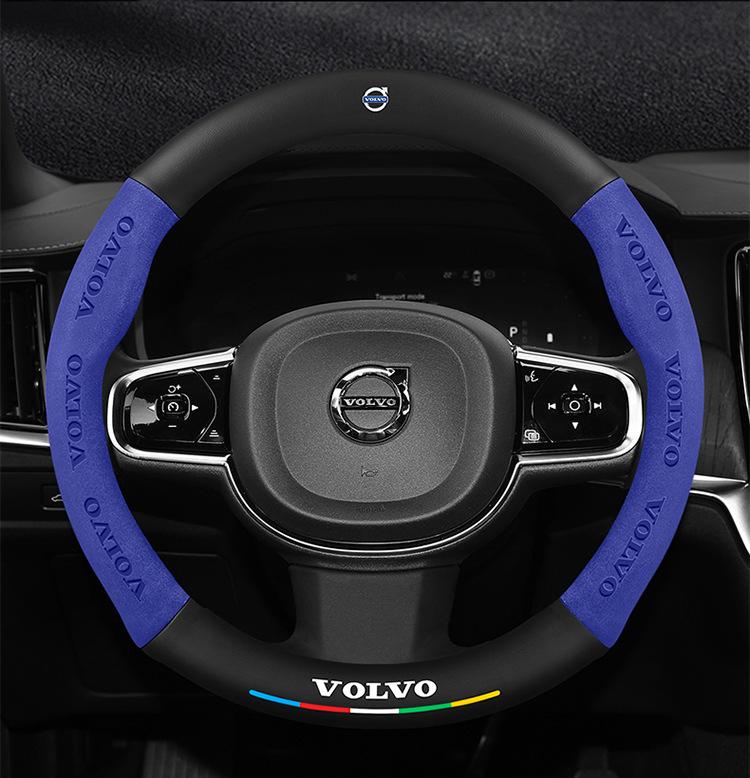 Чехол рулевого колеса из замши и углеродного волокна для Volvo XC60, XC90, S90, S60, XC40, S40