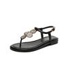 Senda toe sandals women's 2025 summer new flat French Roman sandals ZTG33BL5