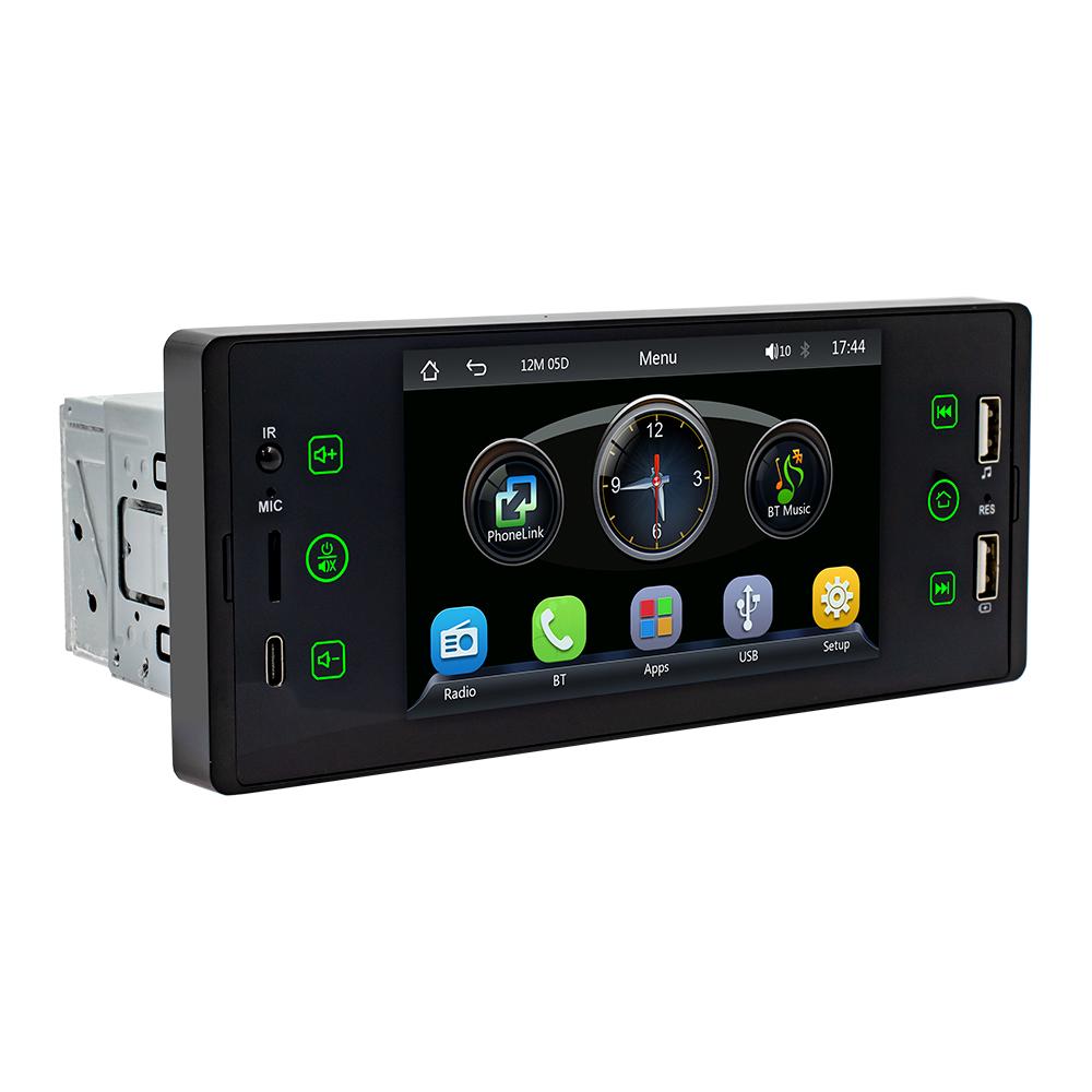 BQCC 5-inch Stereo Multimedia Player carplay&Android Auto BT FM Transmitter USB Interface TYPE-C Charging Interface carMP5 F150W