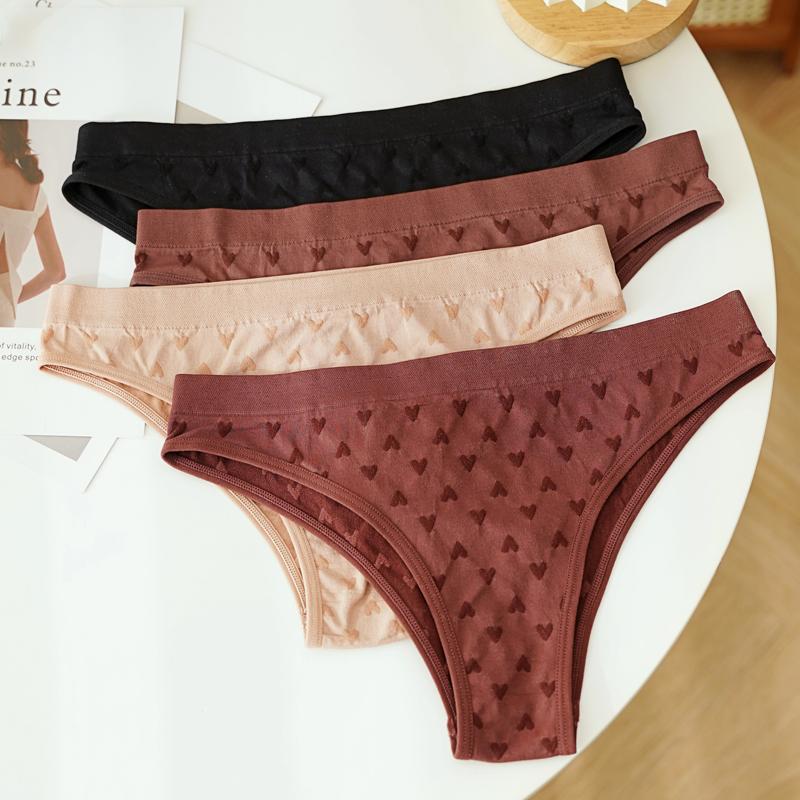 TERMEZY Сексуальные женские трусики Love Трусы с принтом Быстросохнущее эластичное нижнее белье с низкой посадкой Однотонное нижнее белье Мягкие тонкие нижнее белье