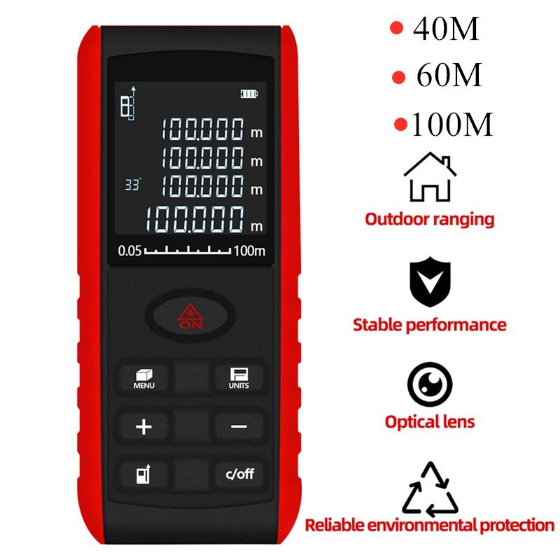 Профессиональный лазерный дальномер 40M 60M 100M лазерный дальномер Trena Laser Tape Range Finder Сборка измерительного прибора Линейка