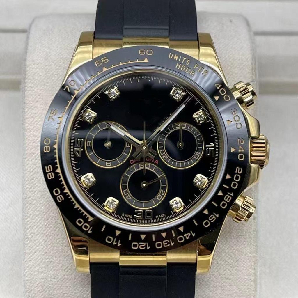 Мужские многофункциональные водонепроницаемые механические часы Laojia Daytona - Светящиеся, с тремя циферблатами, шестистрелочные