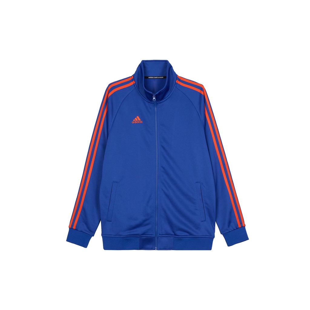 Adidas 3 Stripes Jackets Unisex Blue Base Orange Stripes Stand Collar Moderate Other TR30JR-BUOG