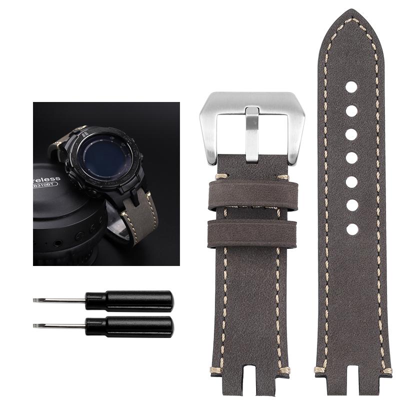 Для Casio Ремешок PRG-300 PRW-3000 PRW3000/3100/6000/6100Y Серия PROTREK Винтажный Кожаный Ремешок для Часов Браслет с Инструментами