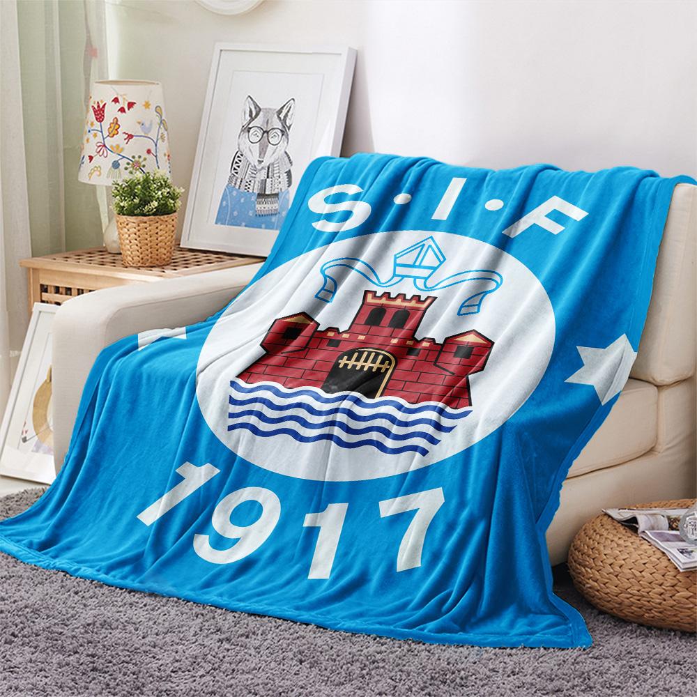 Silkeborg Sports Association Print Flannel Blanket, High quality Comfortable for All Seasons, Home Decor, Warmth and Comfort