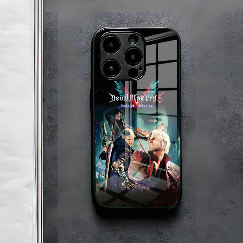 Игровой чехол для телефона D-Devil May Cry DMC для IPhone 17 Air 16 E Pro Max 15 14 13 Mini 12 Pro 11 Max Plus Черная стеклянная крышка