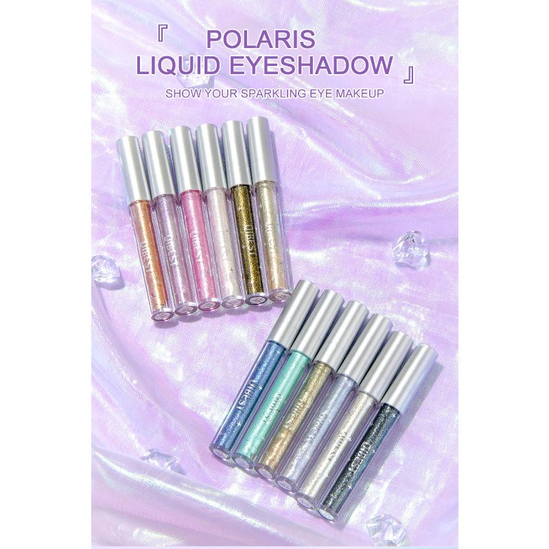 Жидкие тени для век с блестками, хайлайтер с жемчужным отливом, матовые суперблестящие одноцветные осветляющие жидкие тени для век