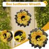 Simulation Leaf Bee SunflowerWreath Artificial Garland Hanging Pendants Wedding