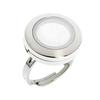 Round Photo Locket Ring Adjustable Ring with Locket Holds Pictures Pills Women Men Stainless Steel Ring for Daily Wear Parties And Dates