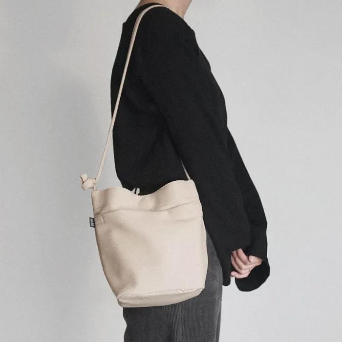 mini bucket bag - heavy twill (beige)