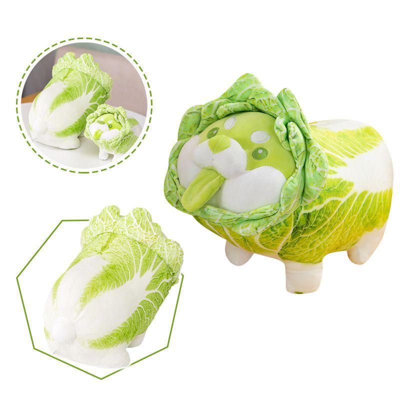 Cabbage Shiba Inu Dog Stuffed Doll Perfect For Gifting**