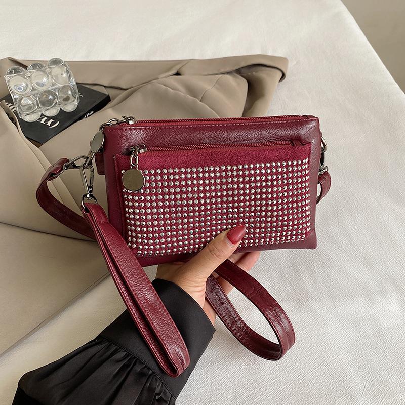 Женская маленькая квадратная сумка с бриллиантами, на плечо, кроссбоди