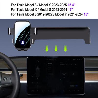Для автомобильного экрана Tesla Держатель для телефона Крепление Для Tesla Model X Model S 2026-2026 17 дюймов / Model 3 Model Y 15,4 дюйма / 15 дюймов