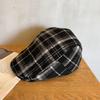 Checkered Fashion Pattern Women Casual Duckbill Cap For Summer And Autumn