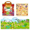 Children's DIY Zoo Animal Cognition Early Teaching Repeated Posting Concentration Cultivation Quiet Book Jelly Sticker Book