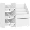 Toy Shelf, Children's Room Shelf with 6 Bins, Book Storage, Rolling Box, 100 x 30 x 80 cm, MDF, Steel, White