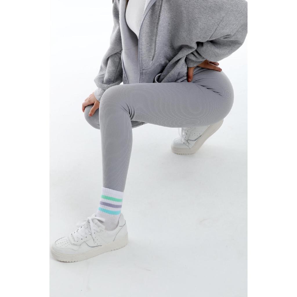 Индиго Индиго Индиго Трикотажные колготки в рубчик с завышенной талией и эластичной резинкой на талии