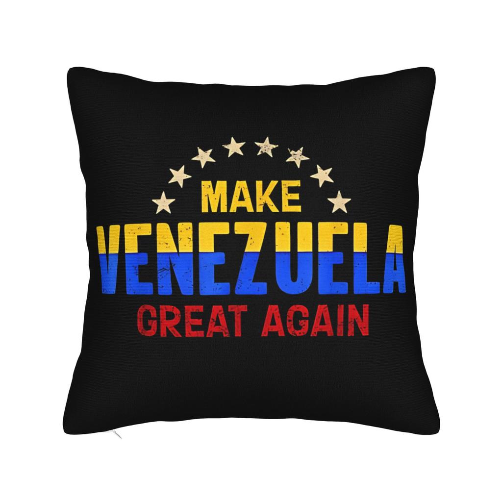Make Venezuela Great Again Venezuela Flag Pillow Case Retro Trendy Pillow Cover Soft Pillowcases For Office Car Home Decor