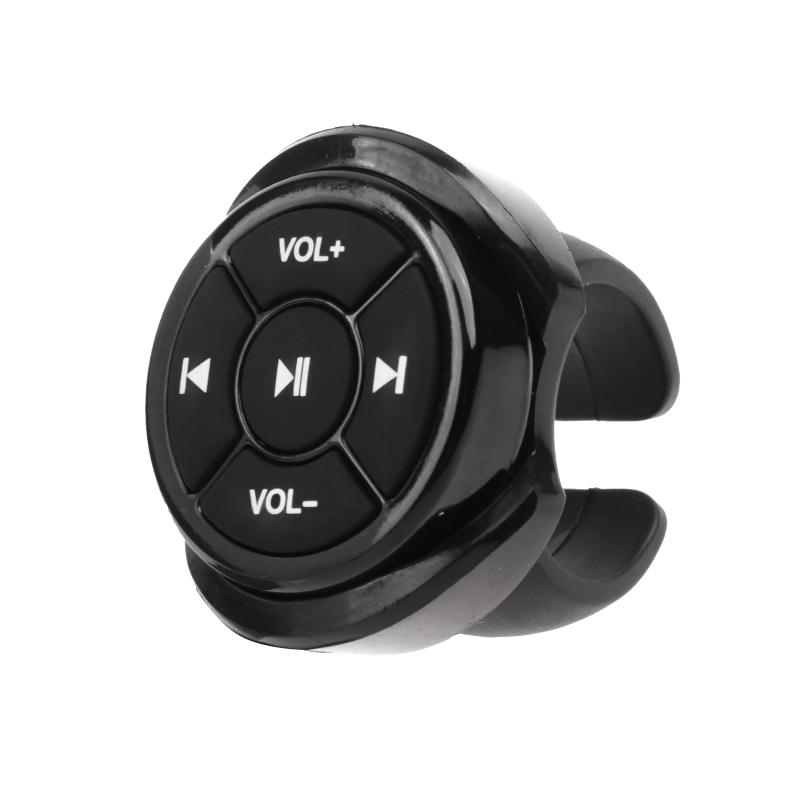 Wireless Bluetooth-compatible Media Button Remote Selfie Control Car Motorcycle Steering Wheel Music Player with Stand